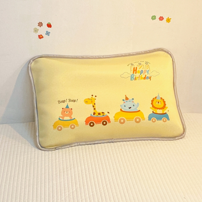 91家纺网 家纺一手货源 找家纺 大黄蜂家居家纺 2025新款冰丝提花三明治夹层透气枕套 游乐园