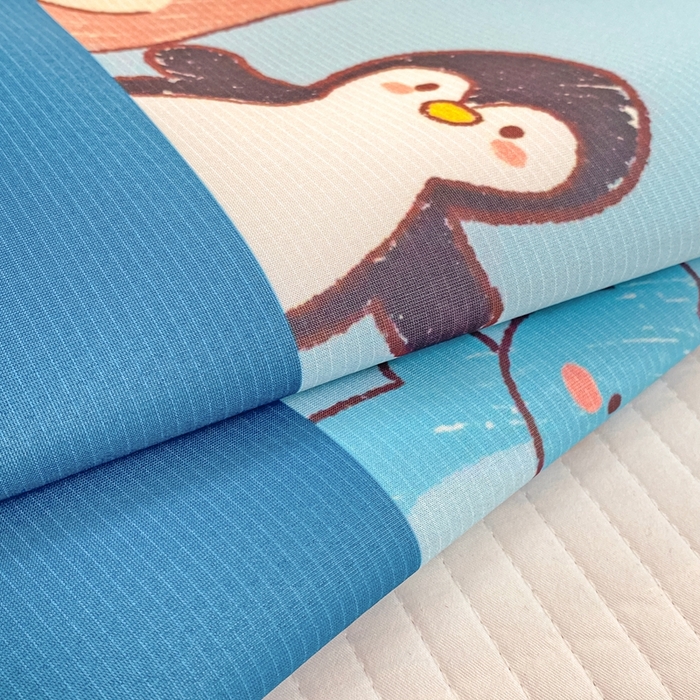 91家纺网 家纺一手货源 找家纺 大黄蜂家居家纺 2025新款冰丝提花三明治夹层透气枕套 动物乐园