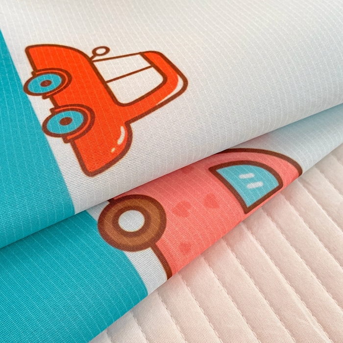 91家纺网 家纺一手货源 找家纺 大黄蜂家居家纺 2025新款冰丝提花三明治夹层透气枕套 公路汽车