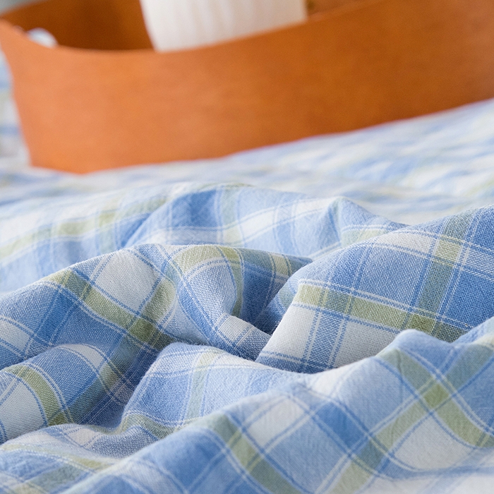 91家纺网 家纺一手货源 找家纺 （总）三俏家纺 2025新款新疆棉花被夏被100%里外全棉棉花夏被无印风全棉色织水洗棉夏凉被空调被春秋被单人可机洗-风格二