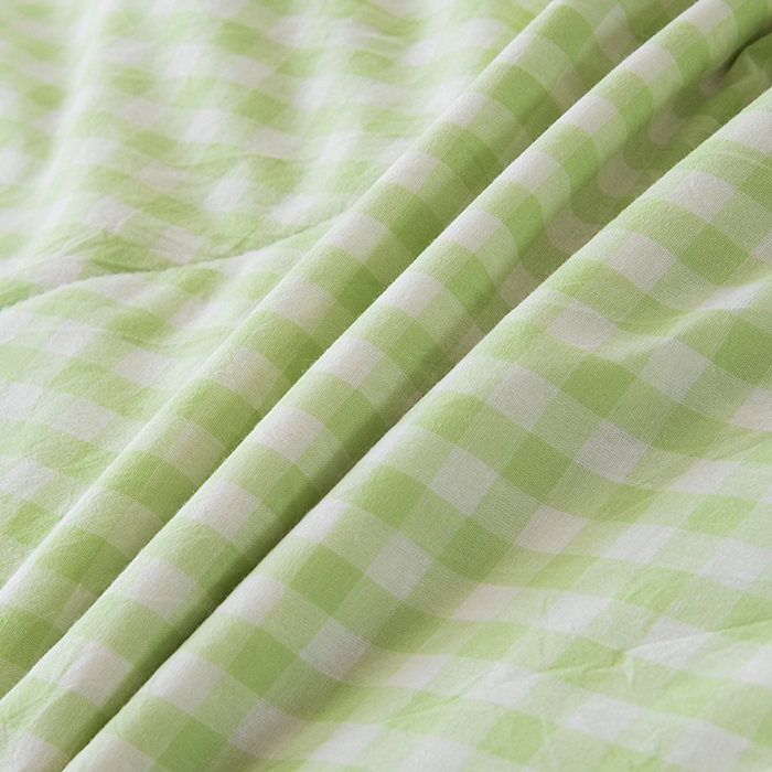 91家纺网 家纺一手货源 找家纺 三俏家纺 2025新款新疆棉花被夏被100%里外全棉棉花夏被无印风全棉色织水洗棉夏凉被空调被春秋被单人可机洗-风格二 春叶