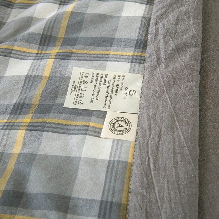 91家纺网 家纺一手货源 找家纺 三俏家纺 2025新款新疆棉花被夏被100%里外全棉棉花夏被无印风全棉色织水洗棉夏凉被空调被春秋被单人可机洗-风格二 密语