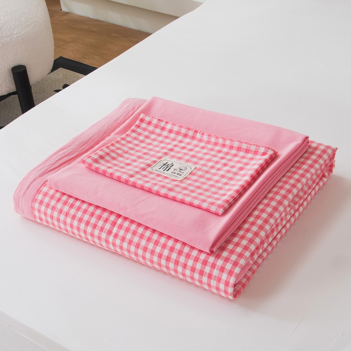 91家纺网 家纺一手货源 找家纺 三俏家纺 2025新款新疆棉花被夏被100%里外全棉棉花夏被无印风全棉色织水洗棉夏凉被空调被春秋被单人可机洗-风格二 上樱