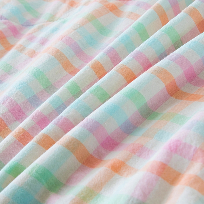 91家纺网 家纺一手货源 找家纺 三俏家纺 2025新款新疆棉花被夏被100%里外全棉棉花夏被无印风全棉色织水洗棉夏凉被空调被春秋被单人可机洗-风格二 游园