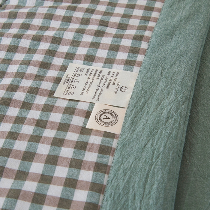 91家纺网 家纺一手货源 找家纺 三俏家纺 2025新款新疆棉花被夏被100%里外全棉棉花夏被无印风全棉色织水洗棉夏凉被空调被春秋被单人可机洗-风格二 海风