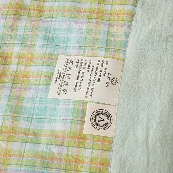 91家纺网 家纺一手货源 找家纺 三俏家纺 2025新款新疆棉花被夏被100%里外全棉棉花夏被无印风全棉色织水洗棉夏凉被空调被春秋被单人可机洗-风格二 春上