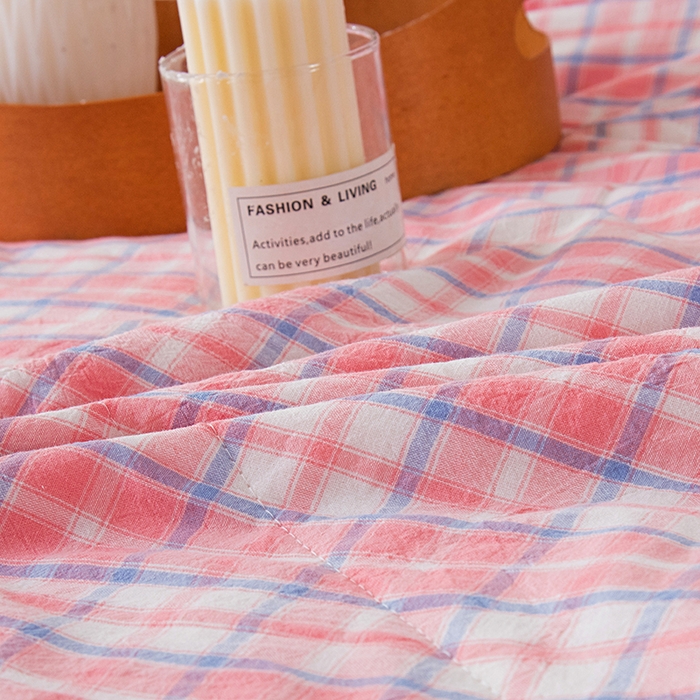 91家纺网 家纺一手货源 找家纺 三俏家纺 2025新款新疆棉花被夏被100%里外全棉棉花夏被无印风全棉色织水洗棉夏凉被空调被春秋被单人可机洗-风格二 若梦