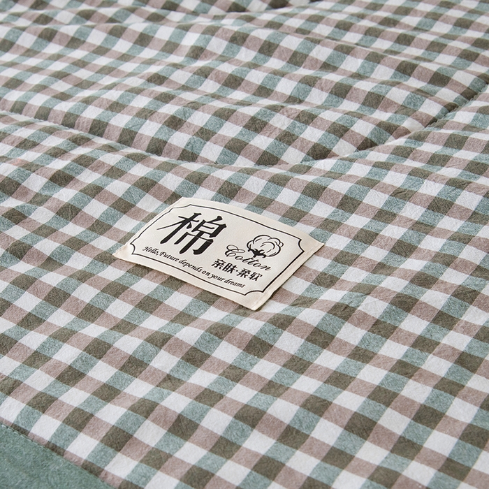 91家纺网 家纺一手货源 找家纺 三俏家纺 2025新款新疆棉花被夏被100%里外全棉棉花夏被无印风全棉色织水洗棉夏凉被空调被春秋被单人可机洗-风格二 海风