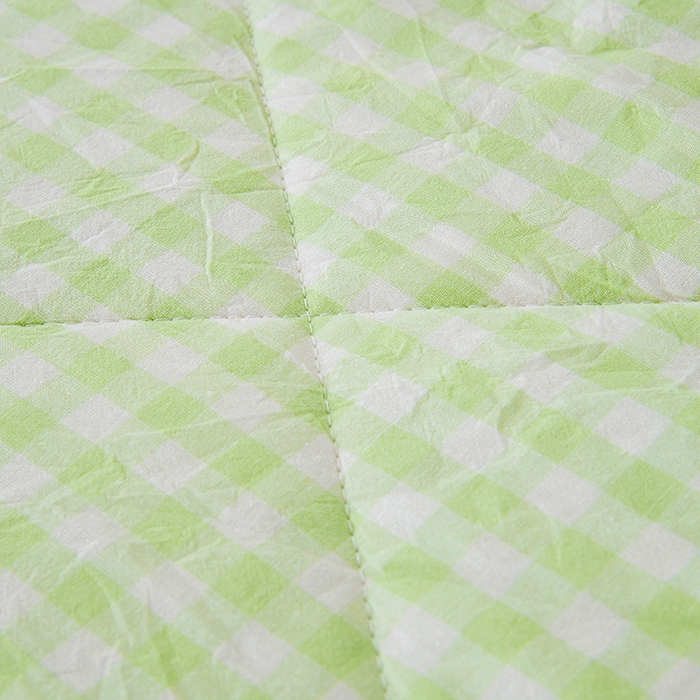 91家纺网 家纺一手货源 找家纺 三俏家纺 2025新款新疆棉花被夏被100%里外全棉棉花夏被无印风全棉色织水洗棉夏凉被空调被春秋被单人可机洗-风格二 春叶