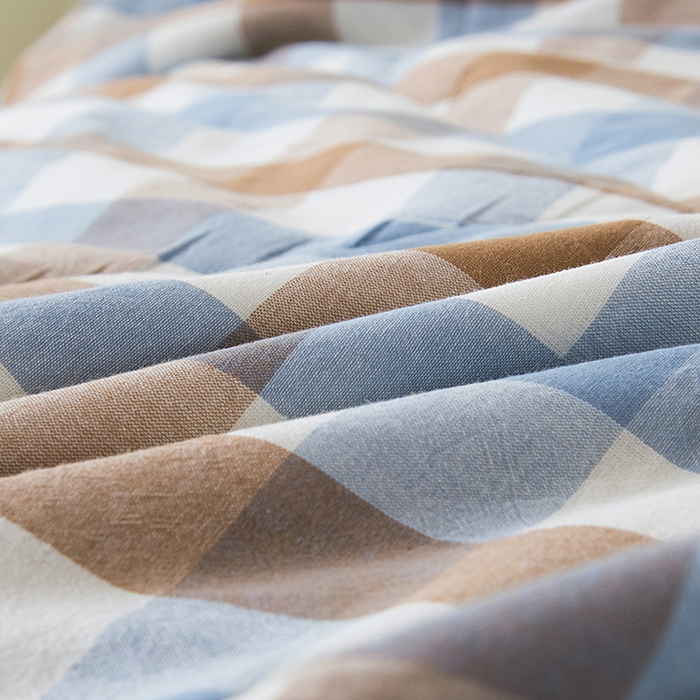 91家纺网 家纺一手货源 找家纺 三俏家纺 2025新款新疆棉花被夏被100%里外全棉棉花夏被无印风全棉色织水洗棉夏凉被空调被春秋被单人可机洗-风格二 雅韵