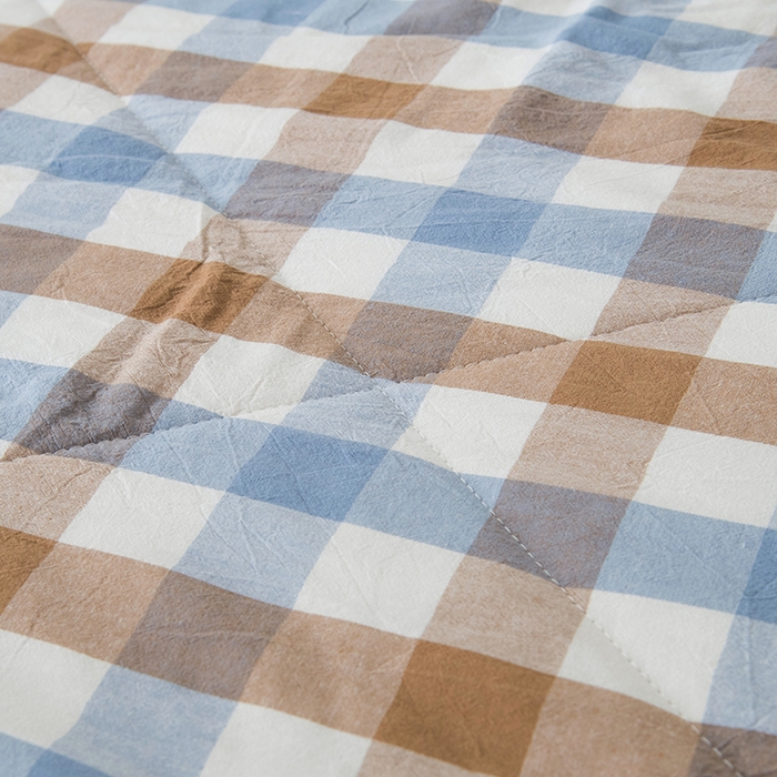 91家纺网 家纺一手货源 找家纺 三俏家纺 2025新款新疆棉花被夏被100%里外全棉棉花夏被无印风全棉色织水洗棉夏凉被空调被春秋被单人可机洗-风格二 雅韵