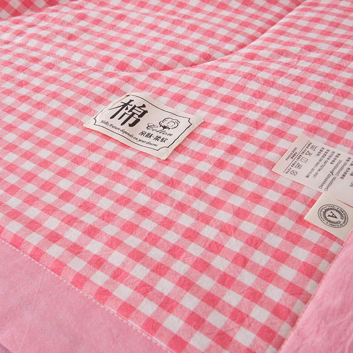91家纺网 家纺一手货源 找家纺 三俏家纺 2025新款新疆棉花被夏被100%里外全棉棉花夏被无印风全棉色织水洗棉夏凉被空调被春秋被单人可机洗-风格二 上樱