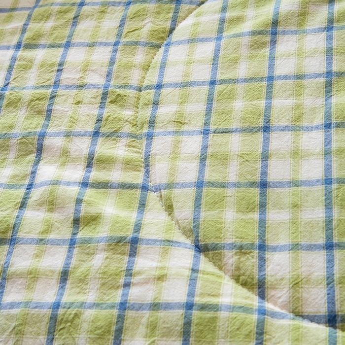 91家纺网 家纺一手货源 找家纺 三俏家纺 2025新款新疆棉花被夏被100%里外全棉棉花夏被无印风全棉色织水洗棉夏凉被空调被春秋被单人可机洗-风格二 新芽