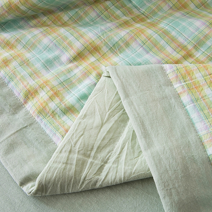 91家纺网 家纺一手货源 找家纺 三俏家纺 2025新款新疆棉花被夏被100%里外全棉棉花夏被无印风全棉色织水洗棉夏凉被空调被春秋被单人可机洗-风格二 春上