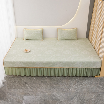 91家纺网 家纺一手货源 找家纺 （总）手艺人家纺 2025新款冰丝提花凉席炕盖榻榻米炕垫TL01-TL22