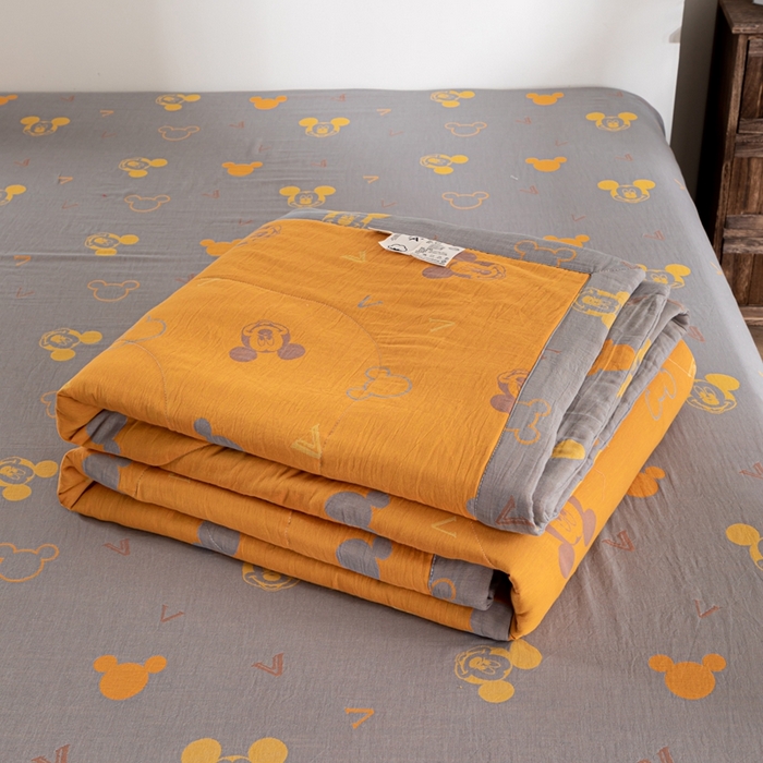 91家纺网 家纺一手货源 找家纺 （总）鑫棉坊 2025新款A类里外全棉双层纱可机洗棉花空调被夏凉被四件套