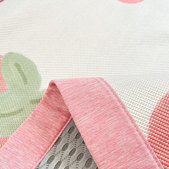 91家纺网 家纺一手货源 找家纺 迪乐妮 2025新款印花真冰藤冰凉席 甜心草莓