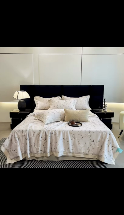 91家纺网 家纺一手货源 找家纺 朵希曼2025新款50天丝宽边夏被和夏被四件套系列 姜茉