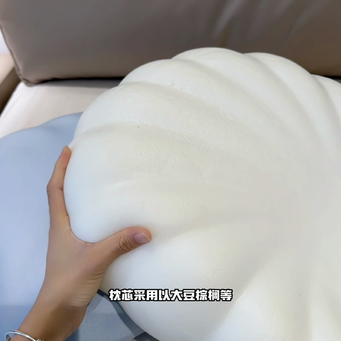 91家纺网 家纺一手货源 找家纺 （总）昕科 2025新款贝壳零压生物基记忆棉枕芯