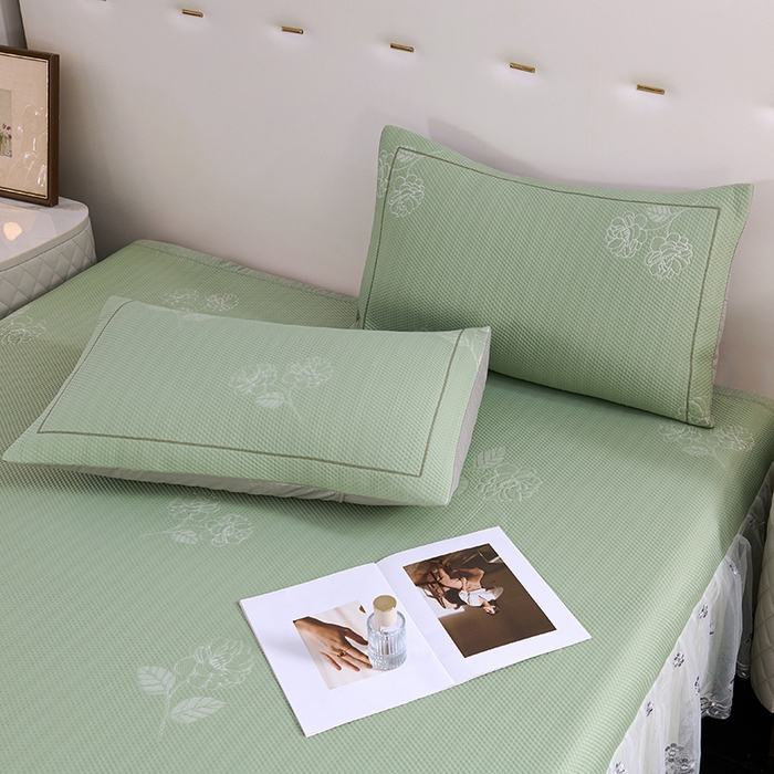 91家纺网 家纺一手货源 找家纺 （总）席之家 2025新款3D冰感蕾丝床裙豆豆席