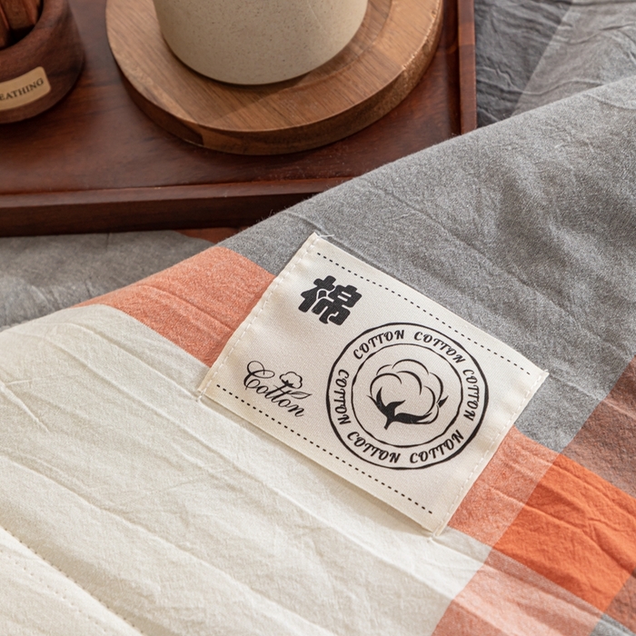 91家纺网 家纺一手货源 找家纺 鑫棉坊 2025新款全棉色织水洗棉A类棉花夏被可机洗空调被四件套床单枕套 柏林灰