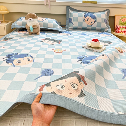 迪乐妮 2025新款印花真冰藤冰凉席 吒儿