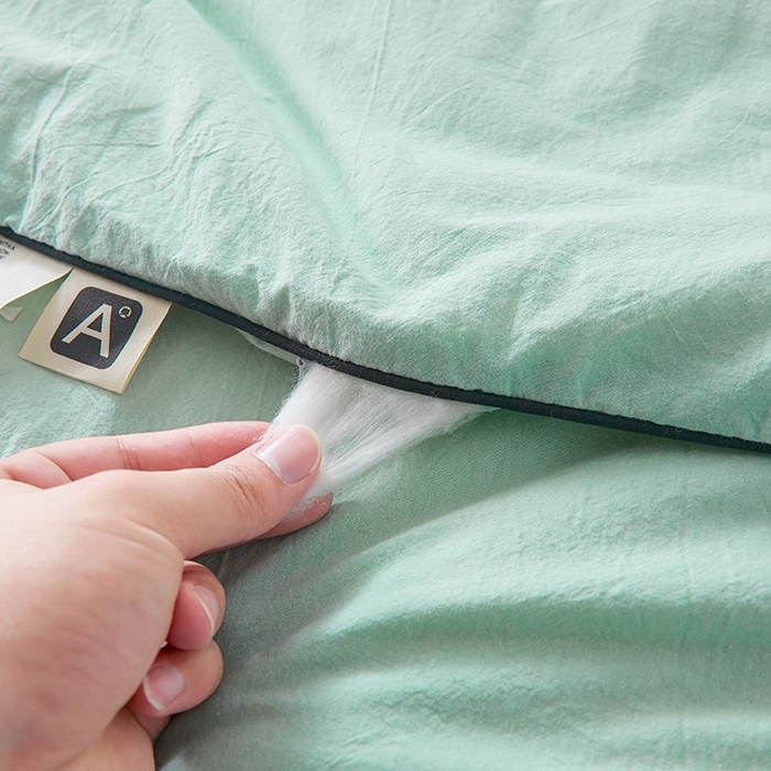 91家纺网 家纺一手货源 找家纺 熙宴家纺 2025新款纯色水洗棉新疆棉花夏被 水绿