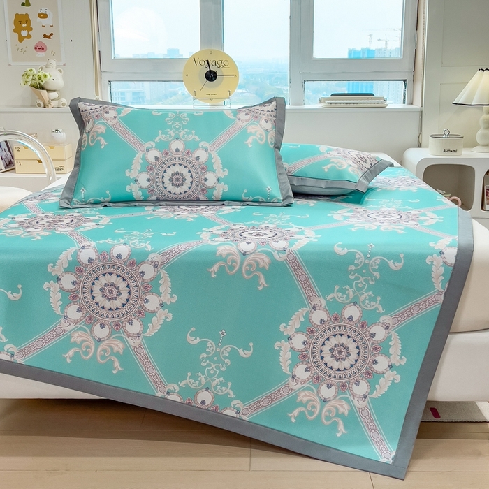 91家纺网 家纺一手货源 找家纺 （总）斯尔顿 2025新款炭光冰丝凉席