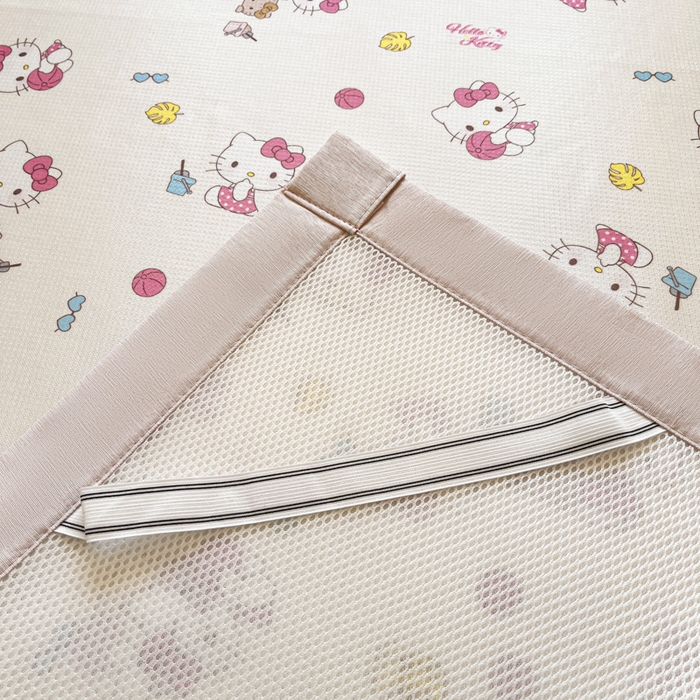 91家纺网 家纺一手货源 找家纺 博雅 2025新款三丽欧A类小版数码印花1200D冰丝凉席凉席席子 可爱KT