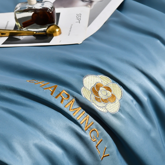 91家纺网 家纺一手货源 找家纺 （总）优尚家纺 2026新款水洗天丝刺绣夏被夏被四件套