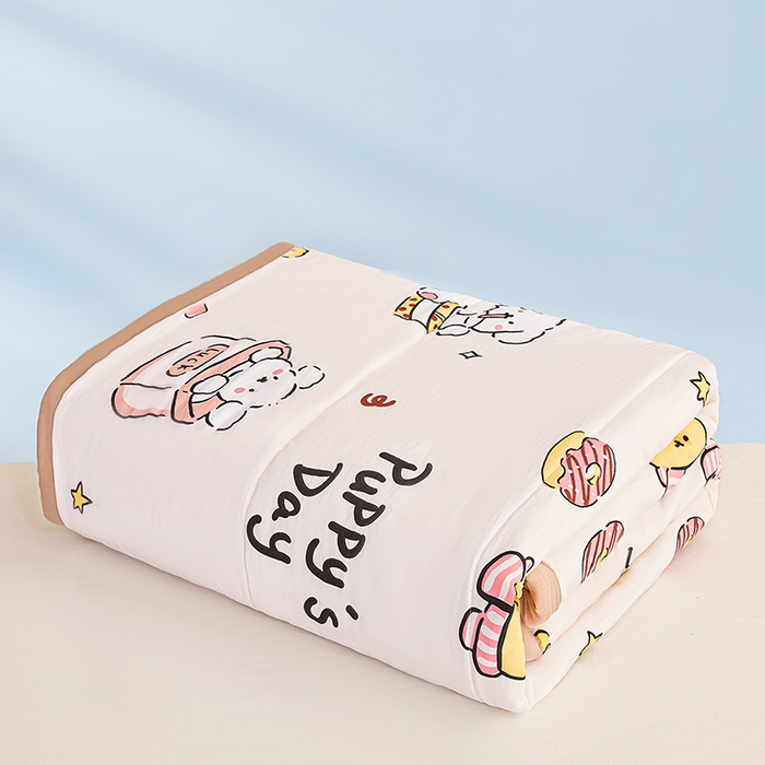 91家纺网 家纺一手货源 找家纺 2025梦初语新款水洗棉印花棉花被 欢乐派对