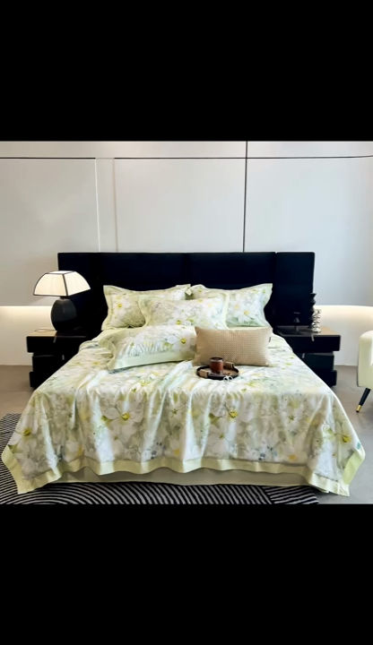 91家纺网 家纺一手货源 找家纺 朵希曼2025新款50天丝宽边夏被和夏被四件套系列 舒蕊