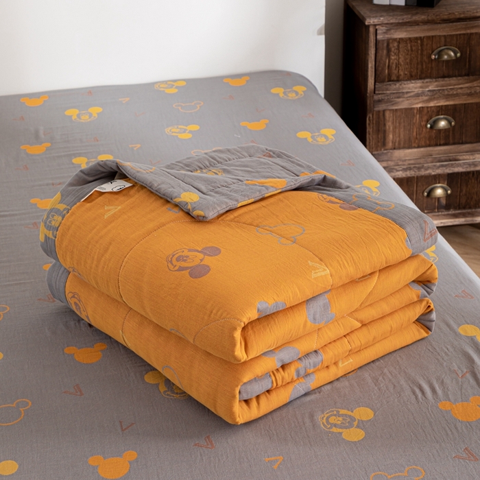 91家纺网 家纺一手货源 找家纺 （总）鑫棉坊 2025新款A类里外全棉双层纱可机洗棉花空调被夏凉被四件套