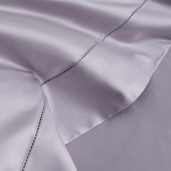 91家纺网 家纺一手货源 找家纺 佳汐蓝 2025新款奢简高支棉柔雾奢缎长绒棉四件套券后不低于628/648元 雾山紫