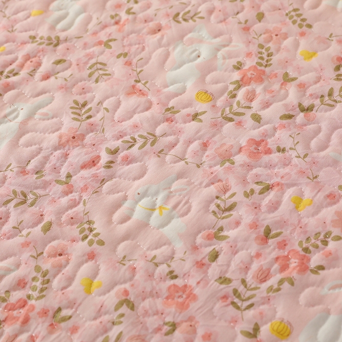 91家纺网 家纺一手货源 找家纺 金盛皇朝 2025新款加厚亲肤床裙夹棉单件三件套四件套韵语花香