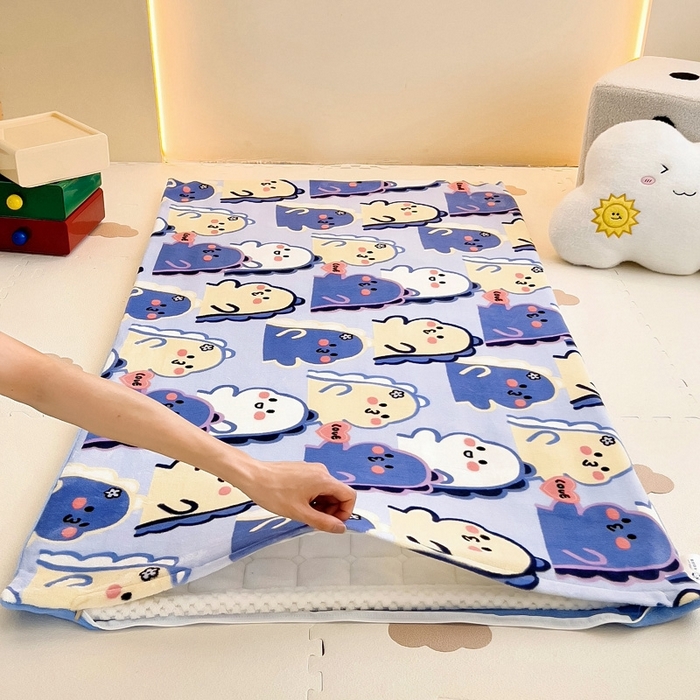 91家纺网 家纺一手货源 找家纺 梵赫家纺2024新款牛奶绒床护垫床垫幼儿园床垫儿童床垫可水洗 薄垫-啵啵恐龙