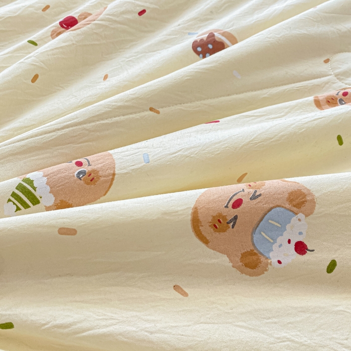 91家纺网 家纺一手货源 找家纺 好睡棉 2025新款柔软裸睡级水洗棉夏被新疆棉花被夏凉被空调被被子 奶油小熊