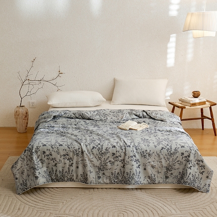 91家纺网 家纺一手货源 找家纺 八方汇（一户被芯生活馆） 八方汇（一户被芯生活馆） 2025春夏新品赛瑞娜A类全棉60支有氧双层纱复古夏被夏凉被被子空调被子被芯 盛禧