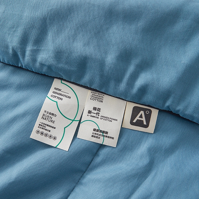 91家纺网 家纺一手货源 找家纺 熙宴家纺 2025新款纯色水洗棉新疆棉花夏被 冰蓝