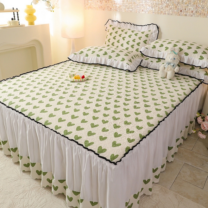 91家纺网 家纺一手货源 找家纺 金盛皇朝 2025新款加厚亲肤床裙夹棉单件三件套四件套心许