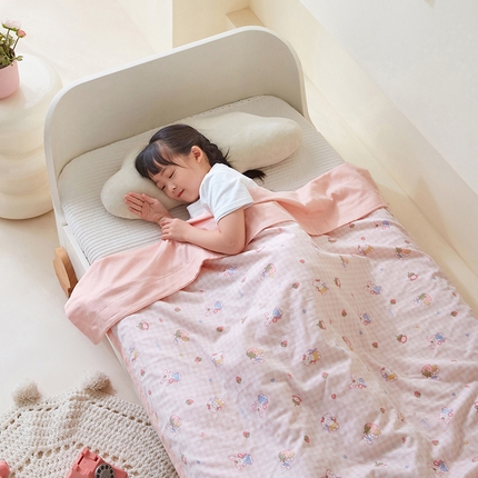 91家纺网 家纺一手货源 找家纺 （总）嗨生活 2025年 7A抗菌全棉双层纱夏被  纱布夏被盖毯  儿童夏被 幼儿园夏被