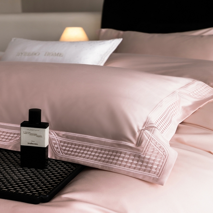 91家纺网 家纺一手货源 找家纺 馨蕊家居 2025春夏新品100s高奢典藏简约全棉系列 棉凯伦-蔷薇粉