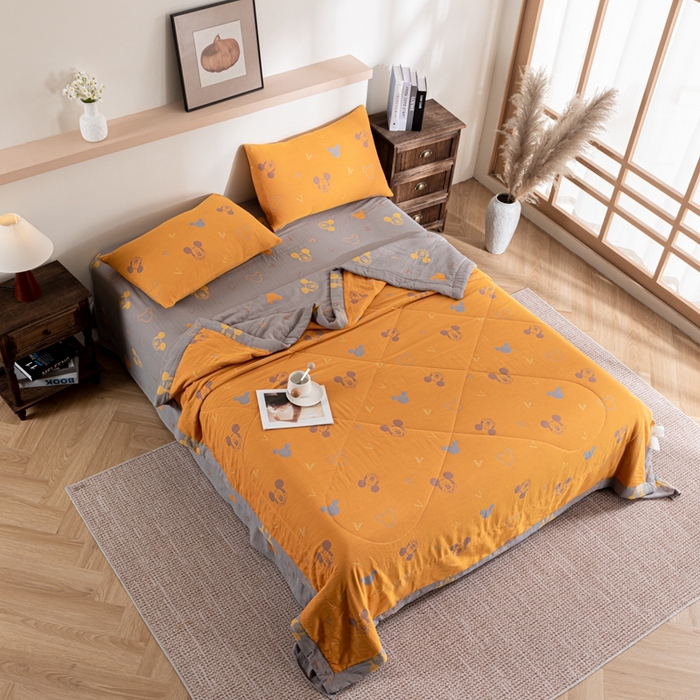 91家纺网 家纺一手货源 找家纺 （总）鑫棉坊 2025新款A类里外全棉双层纱可机洗棉花空调被夏凉被四件套