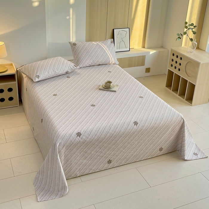 91家纺网 家纺一手货源 找家纺 爱彼2025新款华夫格全棉纯棉老粗布床单凉席-系列三 莫提