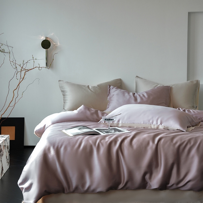 91家纺网 家纺一手货源 找家纺 简纯主义 2025新款60s兰精天丝纯色四件套 兰黛