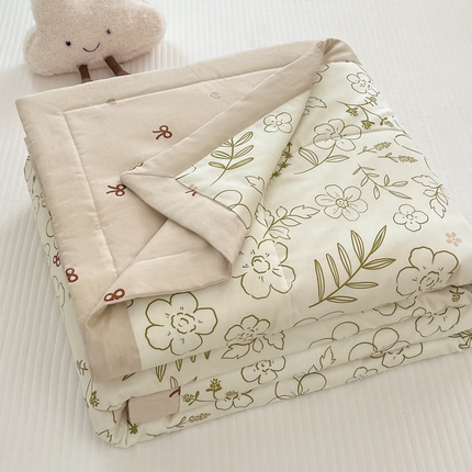 寻米 2025新款13070全棉纯棉印花夏被夏凉被空调被 巴洛克暖阳