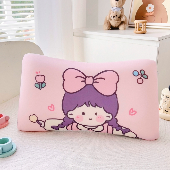 91家纺网 家纺一手货源 找家纺 2025新款卡通凉感丝亲肤枕 小仙女50*30*4 