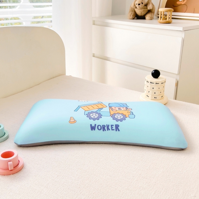 91家纺网 家纺一手货源 找家纺 2025新款卡通凉感丝亲肤枕 工程虎50*30*4 