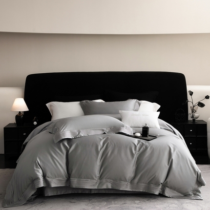 91家纺网 家纺一手货源 找家纺 馨蕊家居 2025春夏新品100s高奢典藏简约全棉系列 棉凯伦-高级灰