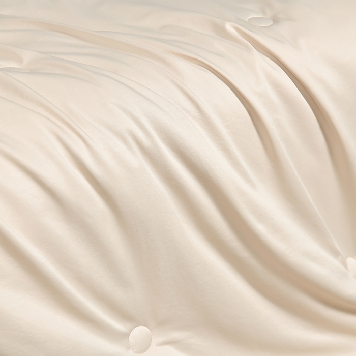 91家纺网 家纺一手货源 找家纺 优尚家纺 2025新款水洗天丝刺绣夏被夏被四件套 米咖色